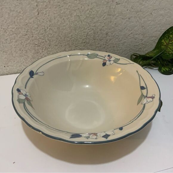 EPOCH VTG 1980’s-1990’s NEW APPLE BLOSSOM SCALLOPED VEGETABLE Bowl 9” VGUC - Picture 2 of 5